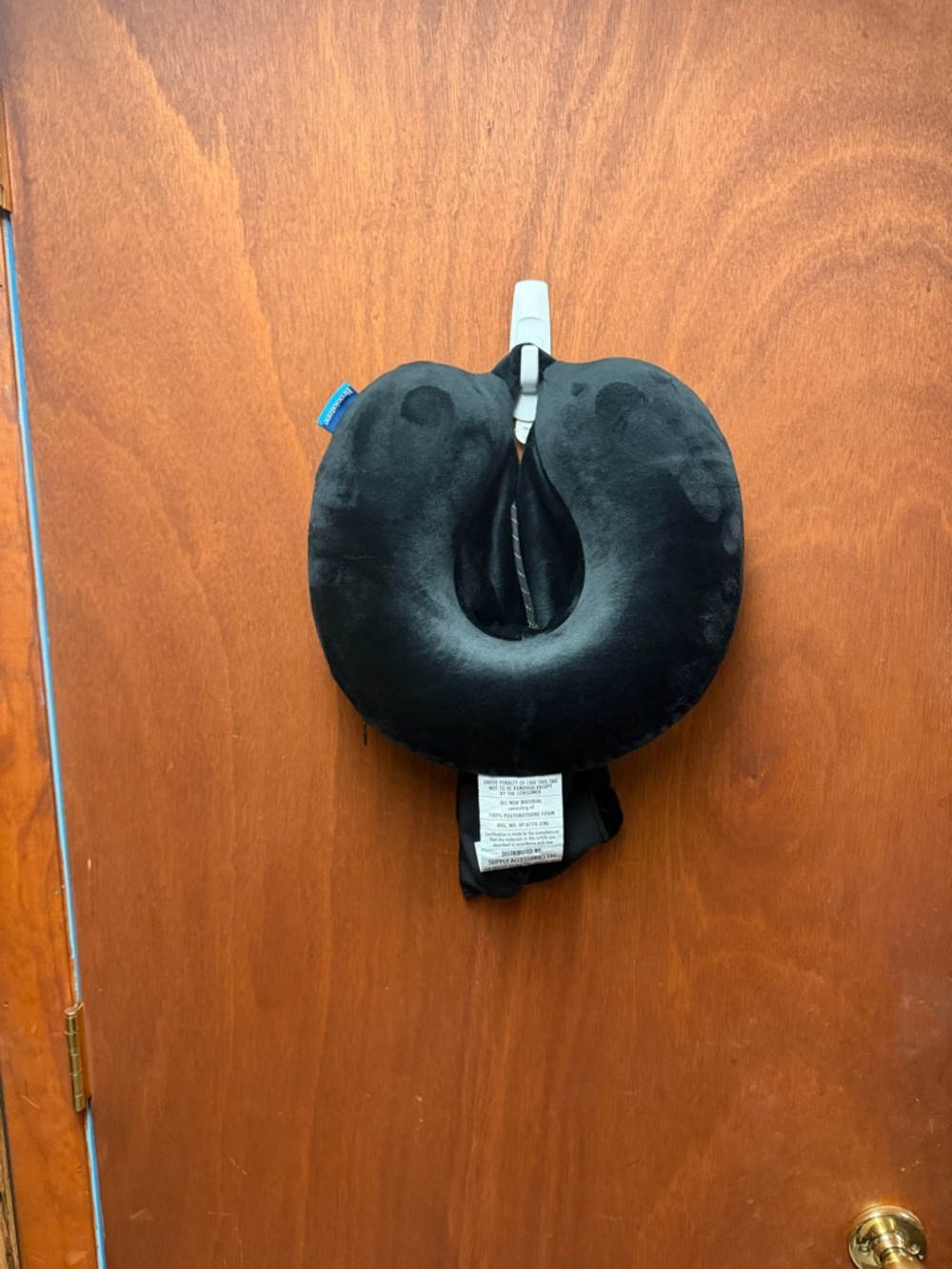 Black Memory Foam Travel Neck Pillow